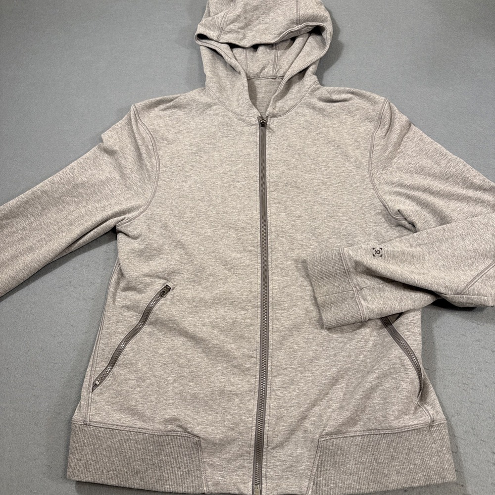 JACKET SWEATSHIRT Lululemon  MEN MEDIUM LM4660S City Sweat Hooded Full Zip GRAY
